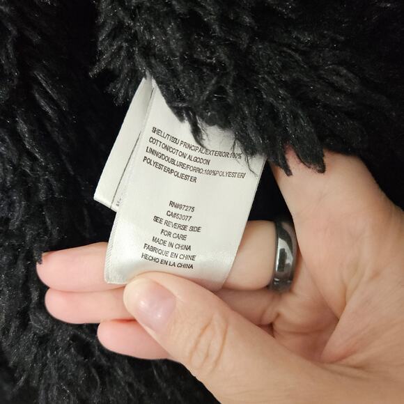 Y2K Fox Rider Faux Fur Lined Plaid Hoodie Jacket Purple/Black Size Medium - Picture 8 of 10